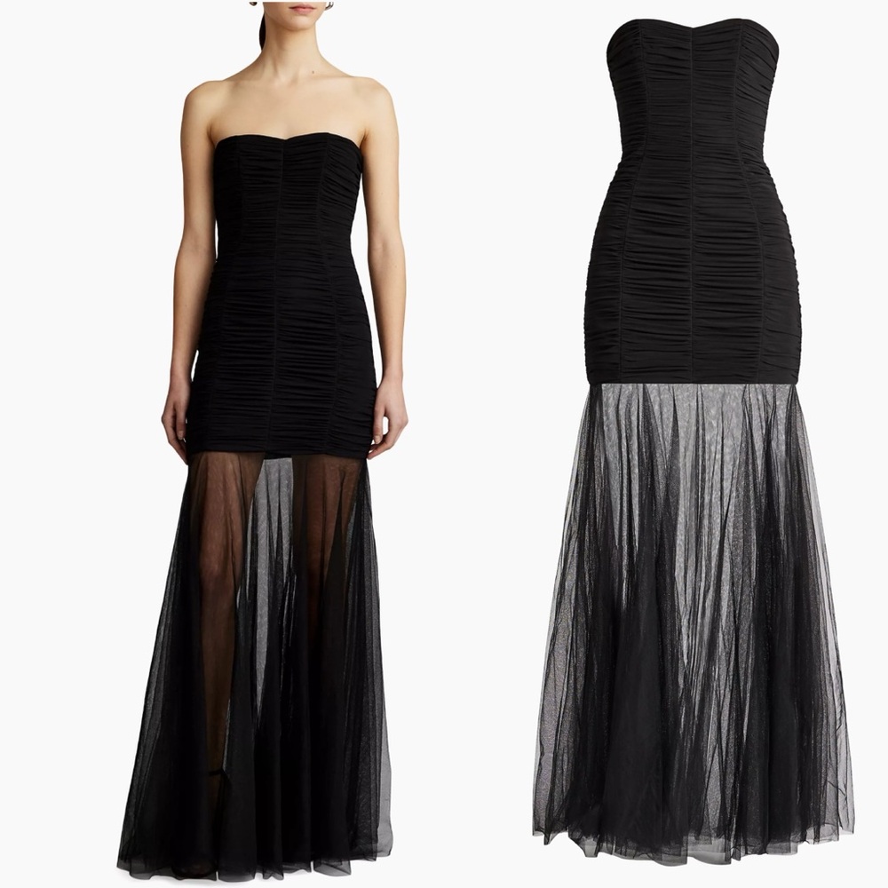 Zac Posen | Ruched Tulle Body-Con Gown Size: 4